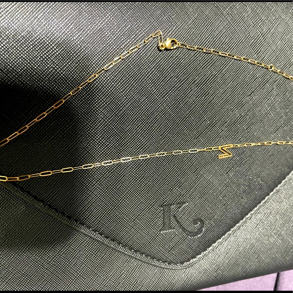 14k gold initial “N” necklace k Kane design